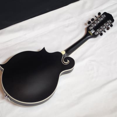 LUNA Moonbird F-style Mandolin NEW acoustic/electric Black Satin w/ CASE image 5