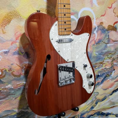 2001 Fender '69 Telecaster Thinline Natural Finish Maple Neck Mahogany Body  (Used) "Made In Mexico" image 3