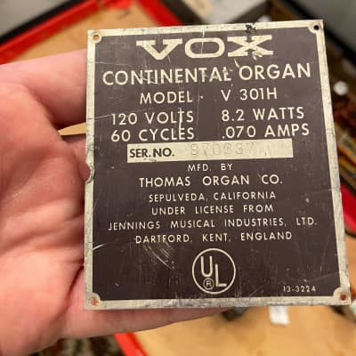 FULL RIG : Re-Tolexed 60's Vox Continental Organ, Rotary Leslie Speaker Cab, Fender Head, Mixer & Organ Effect Pedal! image 17