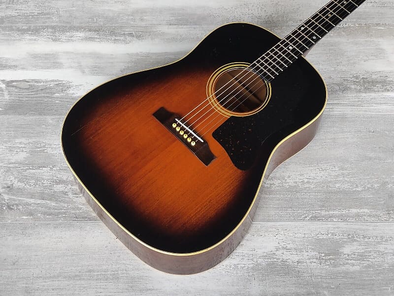 1980 Burny Japan BJ-100 Vintage Acoustic Guitar (Brown Sunburst