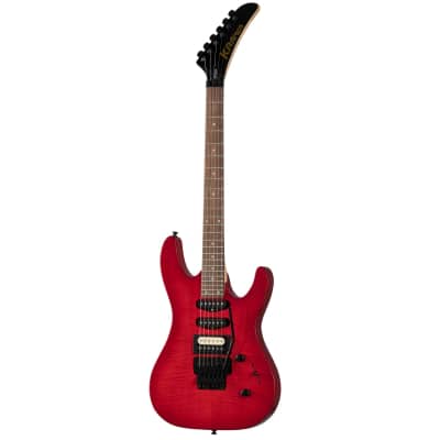 Kramer Striker Figured HSS Floyd Rose Electric Guitar (Transparent Red) image 2