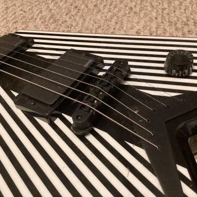 Wylde Audio Viking V Electric Guitar Black/White Striped
