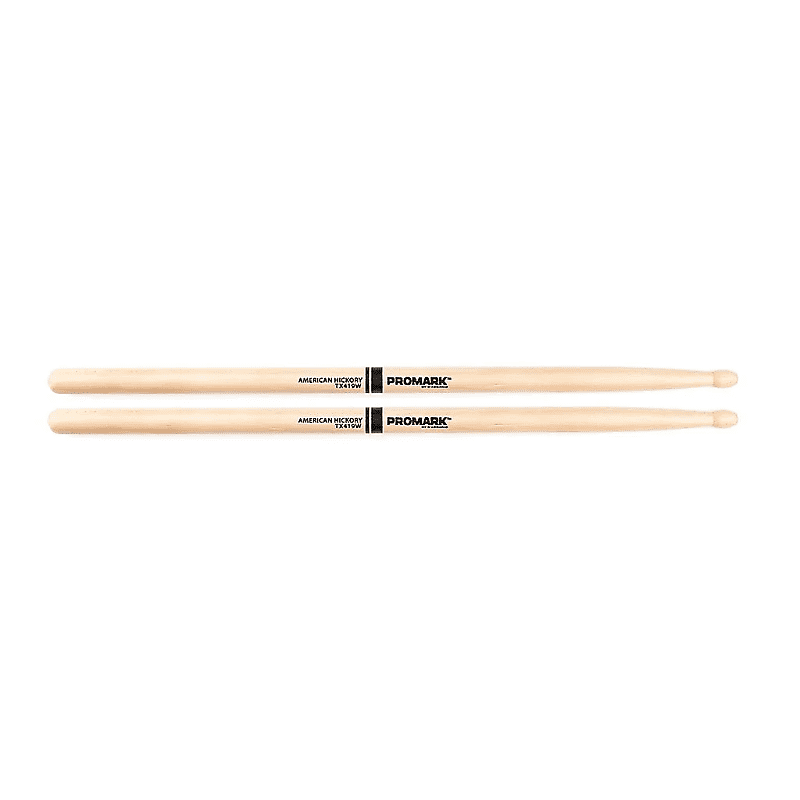 Pro-Mark TX419W Hickory 419 Wood Tip Drum Sticks image 1