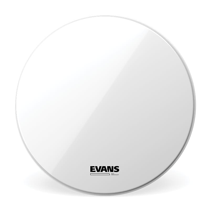 Evans EQ3 Resonant Smooth White Bass Drum Head, No Port, 22 Inch image 1