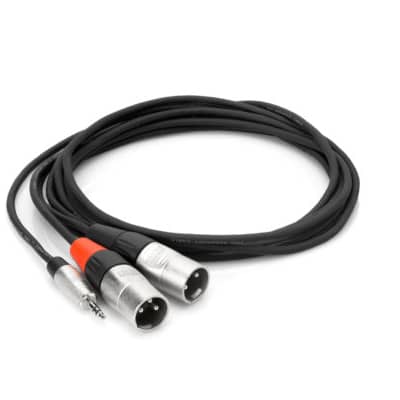 Hosa HMX-006Y Pro Stereo Breakout, REAN 3.5 mm TRS to Dual XLR3M, 6 ft (Loc:2P) image 2