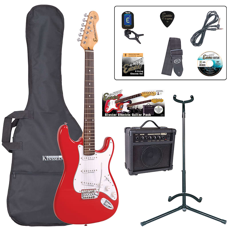 Encore Electric Guitar Starter Kit Red 2018 "Red" image 1