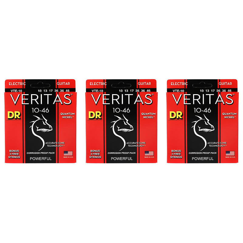 DR Strings VTE 10 Veritas Electric Guitar Strings .010 .046