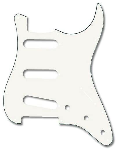 Fender 11-Hole Mount SSS Stratocaster Pickguard - 3 Ply Parchment image 1