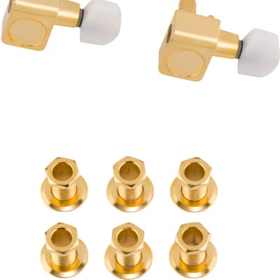 FENDER - Deluxe Cast/Sealed Guitar Tuning Machines with Pearl Buttons (Set of 6)  Gold - 0990846200 image 1