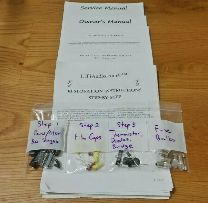 Fisher 90c restoration kit filter capacitor repair rebuild fix  			