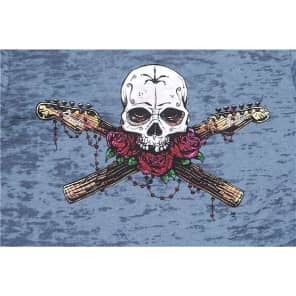 Fender David Lozeau Skull and Roses T-Shirt, Gray, S 2016