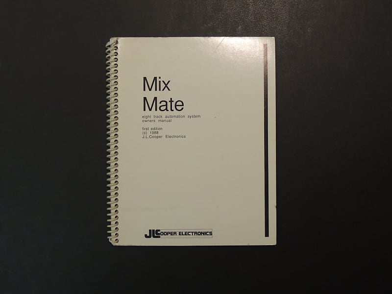 JLCooper Electronics Mix Mate Owner's Manual [Three Wave Music] image 1