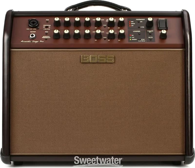 Boss Acoustic Singer Pro Acoustic Guitar Combo Amplifier,120W, Brown image 1