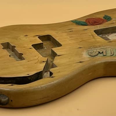 1969 Fender Precision Bass Folk Hippie Art Carved Mike’s Rose Refin Vintage Original Body Modified by John Suhr image 6