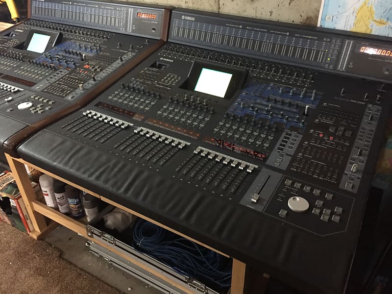 PAIR of Yamaha DM-2000 Digital Mixers w Meter Bridge & Wooden Side Panels  MB2000 2 units