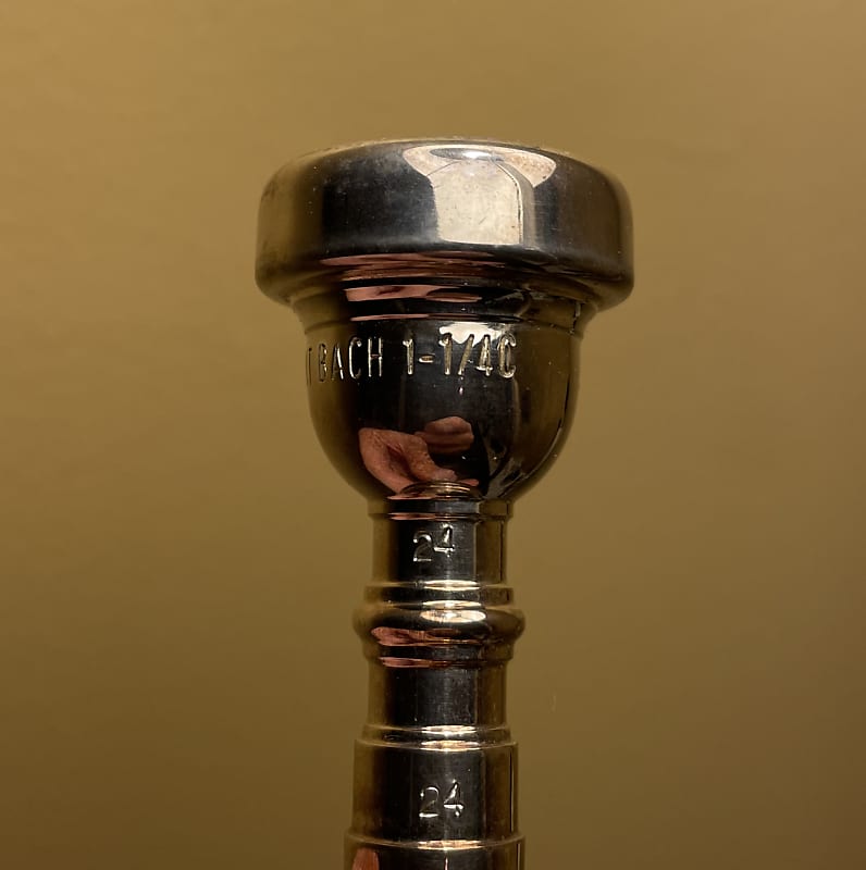 Bach 1 1/4 c Trumpet Mouthpiece (24 Throat/24 Backbore) Reverb