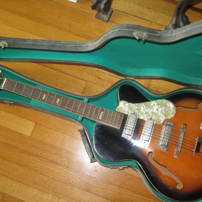 PROJECT vintage japan 1960's Decca electric archtop guitar jazz hollow-body teisco del ray greco image 15