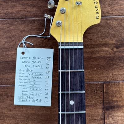 Nash Guitars Model JM-63 Surf Green Lollar Pickups Rosewood Neck NG6070 image 9