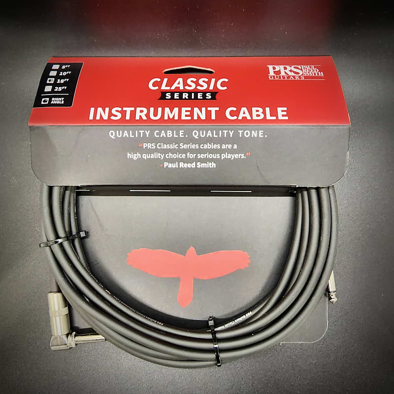 Prs Classic Series 18ft Instrument Cable Straightangle Reverb 0174