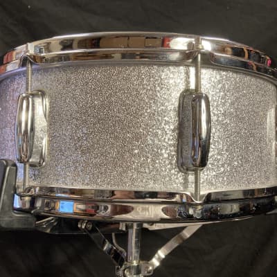 Slingerland - 14x5.5" Hollywood Ace Model Snare Drum, Refinished 1955-1959 - Sparkling Silver Pearl image 9