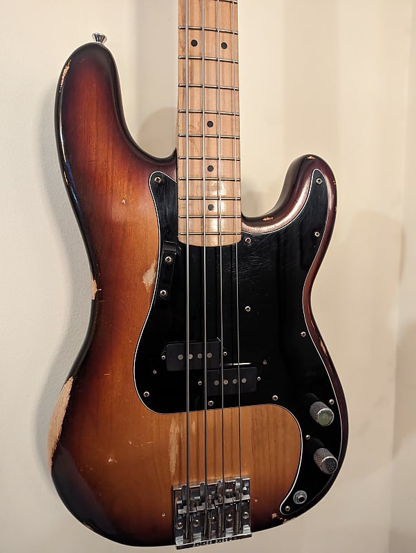 Partscaster Precision Bass 70s Style Sunburst Nitro Reverb Uk 9672