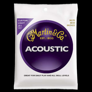 Martin M-175 Traditional 80/20 Bronze Custom Light Acoustic Strings