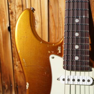 G&L USA CUSTOM SHOP Legacy - Yukon Gold Metallic Nitro Heavy Aged 6-String Electric Guitar w/ Tolex Custom Shop Case (2023) image 10