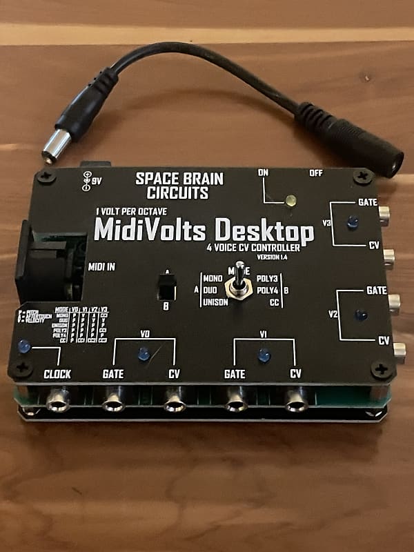 Space Brain Circuits MidiVolts Desktop - Polyphonic 4 Voice Midi to CV  Controller (for Moog Grandmother)