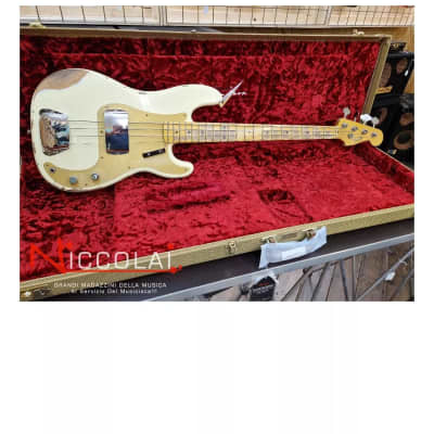 Fender Custom Shop 58 Precision Bass Heavy Relic Maple Neck Vintage White image 9