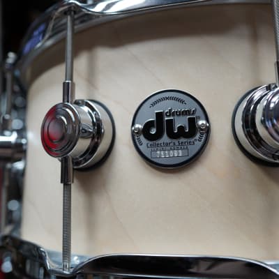 DW USA Collectors Series - Twisted Pure Maple Natural Satin Oil - 6.5 x 14" Snare Drum w/ Chrome Hardware (2023) image 5