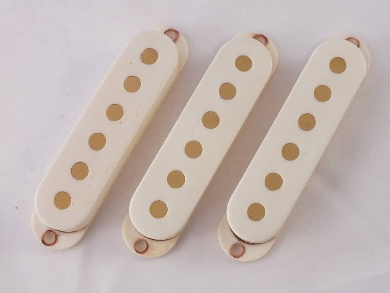 Relic Aged White Parchment Pickup Covers 52mm for USA Fender Reverb