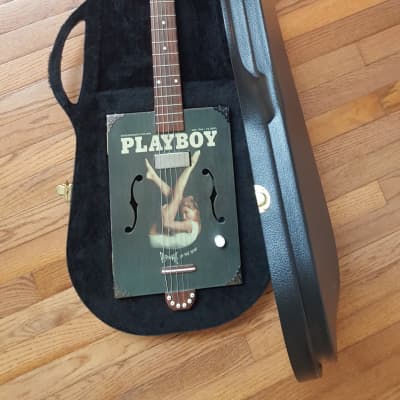 Final PRICE DROP - Daddy Mojo 6-String Cigar Box Guitar – Playboy Series with Hard Case image 14