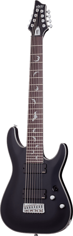 Schecter Damien Platinum 8 Satin Black E-Gitarre image 1