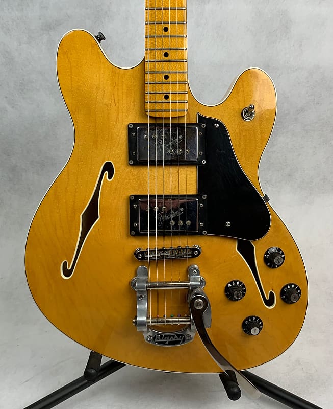 2014 Fender Modern Player Starcaster - Natural w/ Bigsby and | Reverb