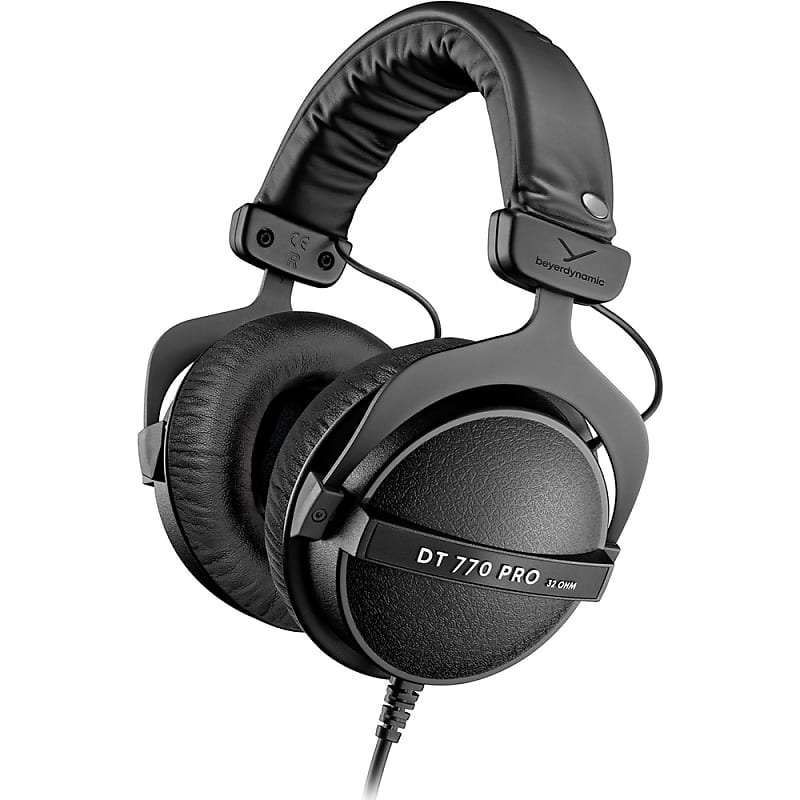 beyerdynamic DT 770 Pro 32 Ohm Studio Reference Headphones Closed Back Black  			