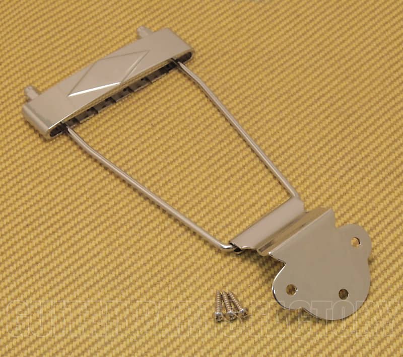 T120N Nickel Diamond Trapeze Tailpiece for Gibson L-50, L48, ES-125, ES-330 image 1