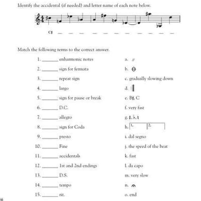 Thirty Days to Music Theory (Classroom Resource) - Ready-To-Use Lessons and Reproducible Activities image 7