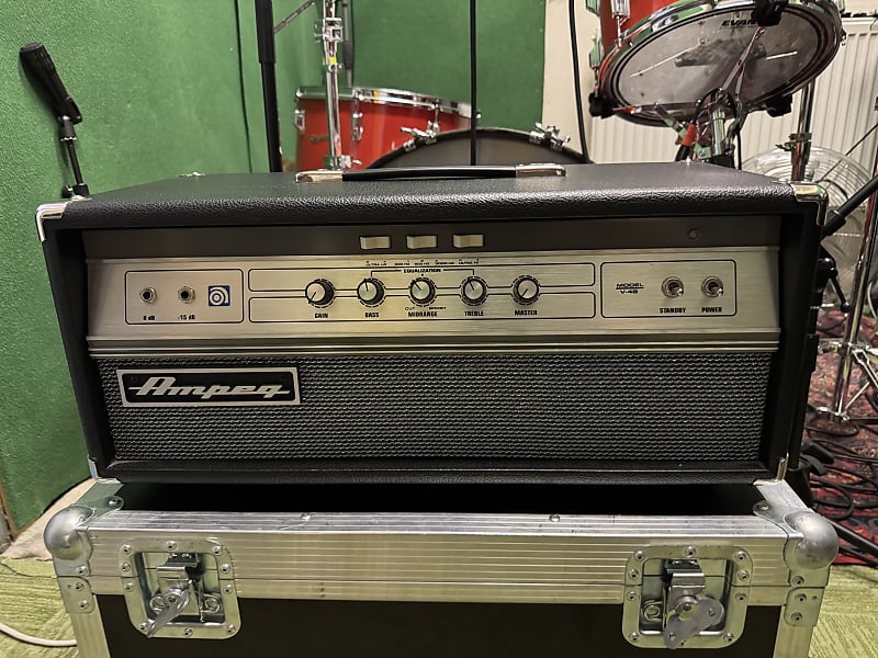 Ampeg V-4B 100-Watt Tube Bass Amp Head Reissue 2013 - Present - Black image 1