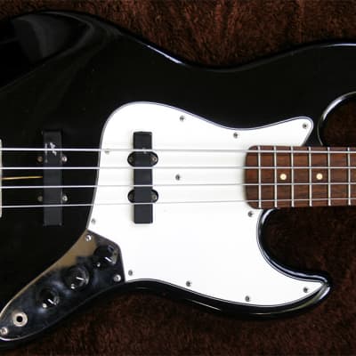 Vintage 1989  Fenix by Young Chang - Jazz Bass - Black - First Series With The Old Headstock image 1