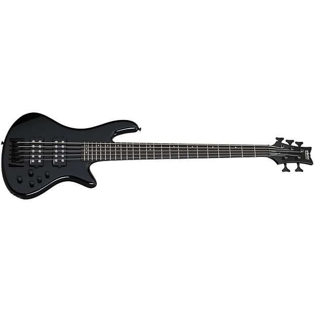 Schecter Stiletto Stage-5 Active 5-String Bass Gloss Black image 1