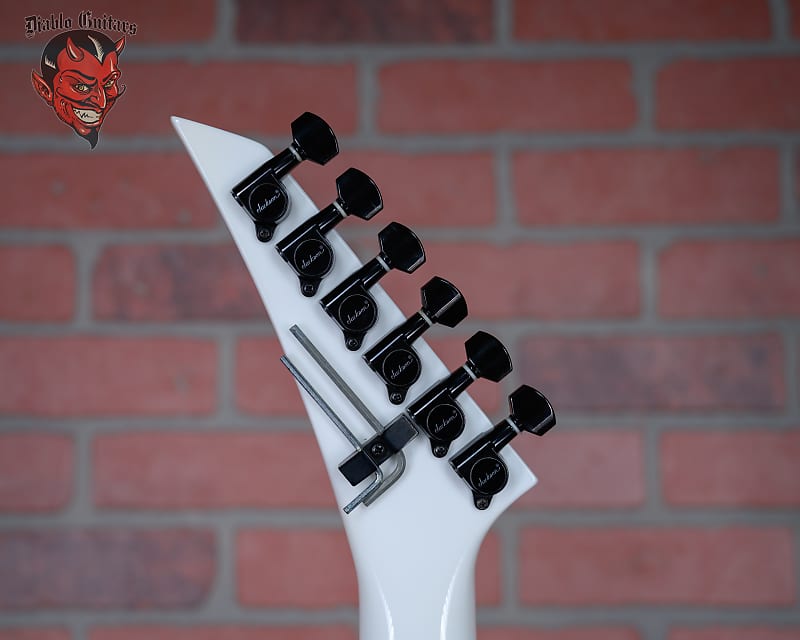 Jackson USA Select KE2 Kelly Snow White with Black Bevels