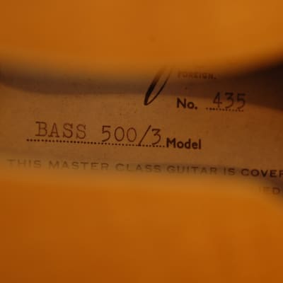 Hofner 500/3 "Senator" Hollow Body Bass 1960 - Blonde image 8