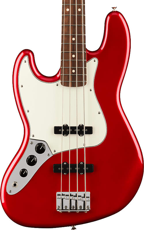 Fender Player Jazz Electric Bass. Left-Handed, Pau Ferro Fingerboard, Candy Apple Red image 1