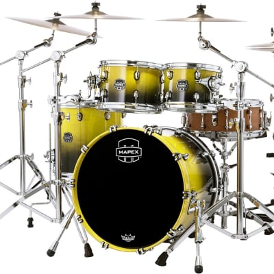 Mapex Saturn Sulphur Fade Jazz Drum Set 20x16/10x7/12x8/14x14 4pc Shell Pack Authorized Dealer image 2