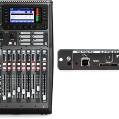 Behringer X32 Producer 40-channel Digital Mixer  Bundle with Behringer X-LIVE X32 Expansion Card for 32-channel SD/SDHC card and USB Recording image 1
