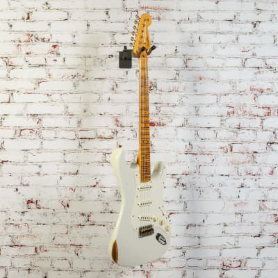 USED Fender - B2 Custom Shop Limited Edition Fat '50s - Stratocaster Electric Guitar - Relic - Aged India Ivory - IIV - w/ Hardshell Tweed Case - x1332 image 4