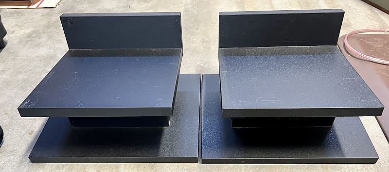 Pair of Black Wooden Low-Angled Rise Speaker Stands Top 10