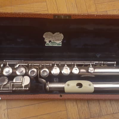 Very RARE August Richard Hammig RECITAL Professional Handmade Solid Silver German C Flute Plated Reform Head Joint Wave Adler Wing Headjoint Split-E High G/A Trill Offset-G C#/D# Foot Rollers Markneukirchen Germany image 1