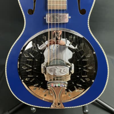Recording King Dirty 30's Minnie Bucker Acoustic-Electric Resonator Guitar Wabash Blue image 2