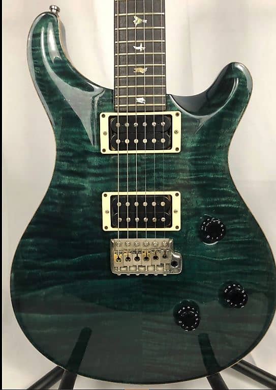 1999 PRS Paul Reed Smith Custom 24 Teal Black 10 top, | Reverb